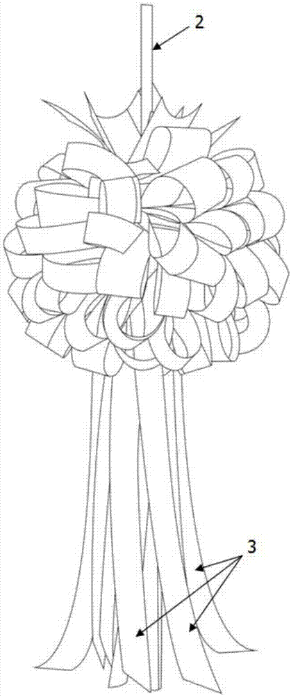 吊饰用立体球型拉花结构的制作方法