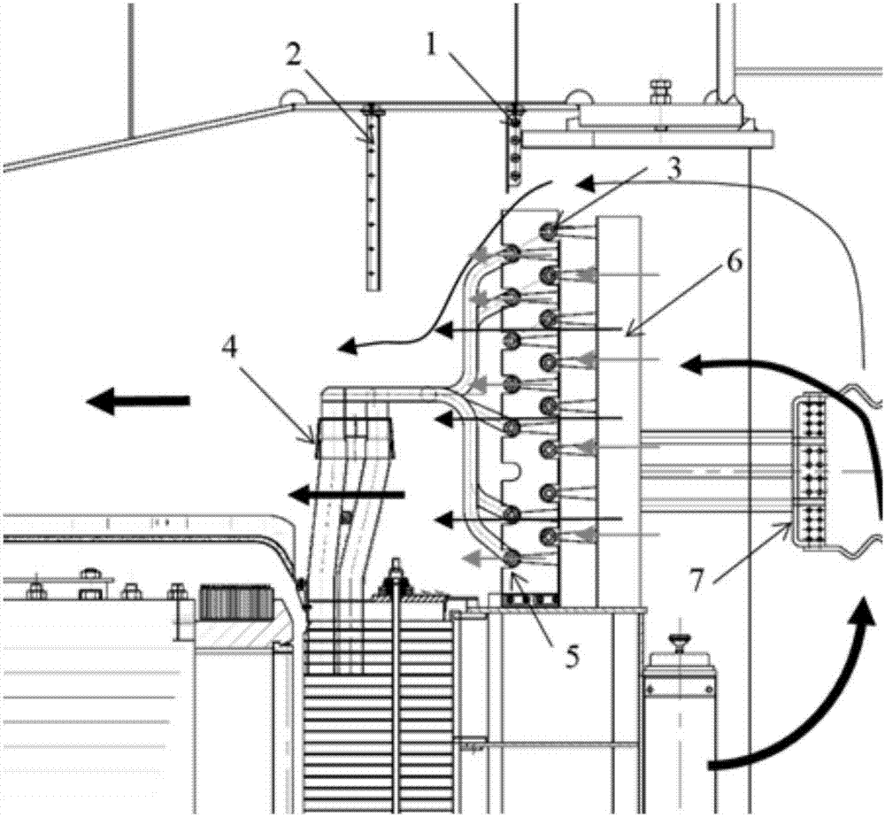 一种凸极同步电机汇流环形引线铜环内外冷却结构的制作方法