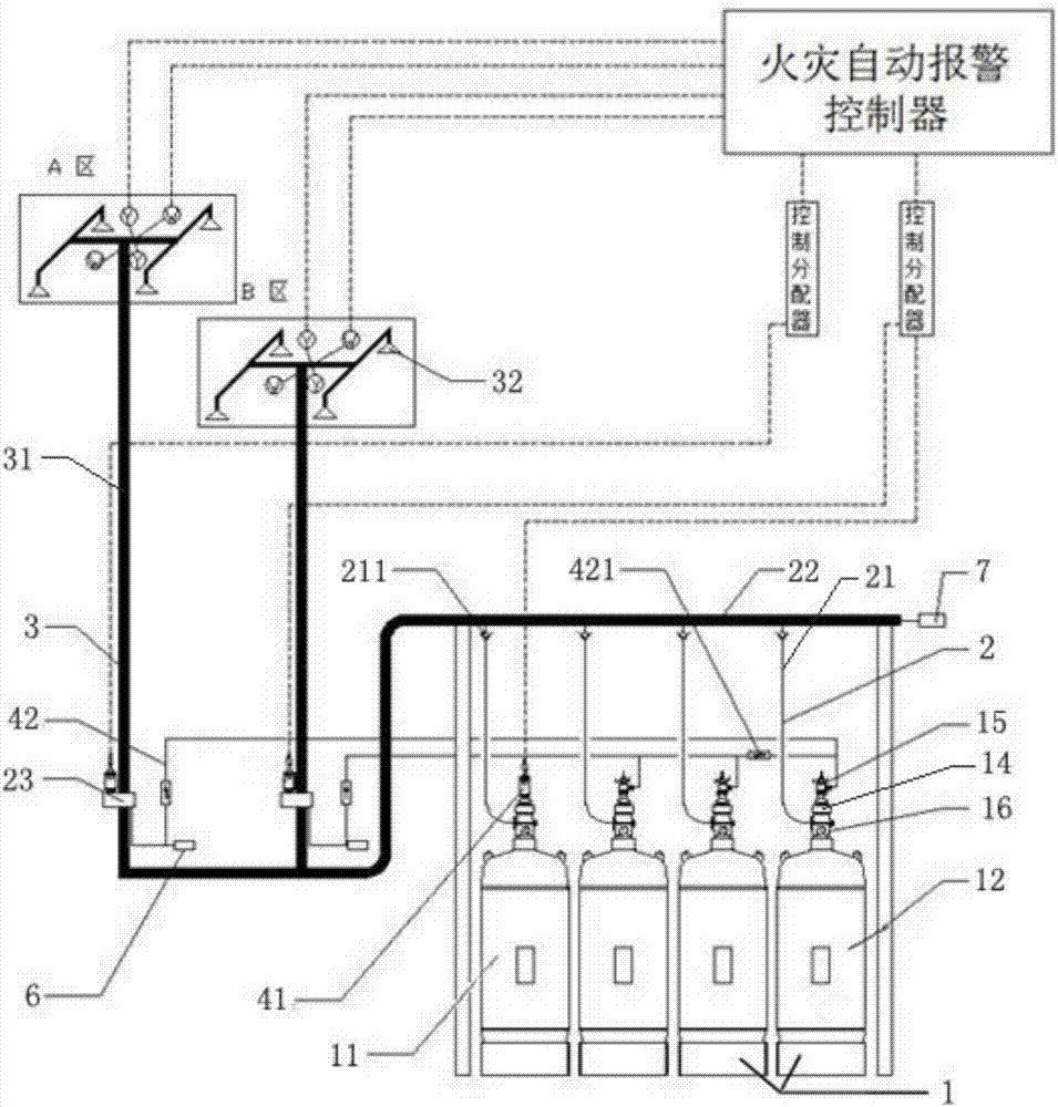 一种六氟丁烯气体灭火系统的制作方法