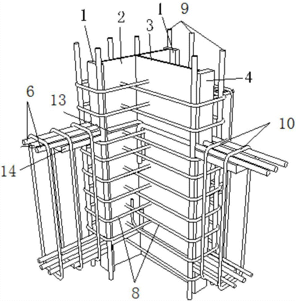 一种型钢混凝土矩形柱异形柱转换框架结构的制作方法