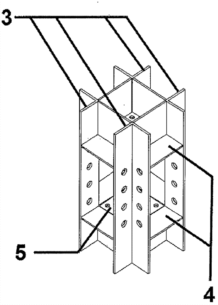 一种钢管梁与井字内加劲方钢管柱的连接节点的制作方法