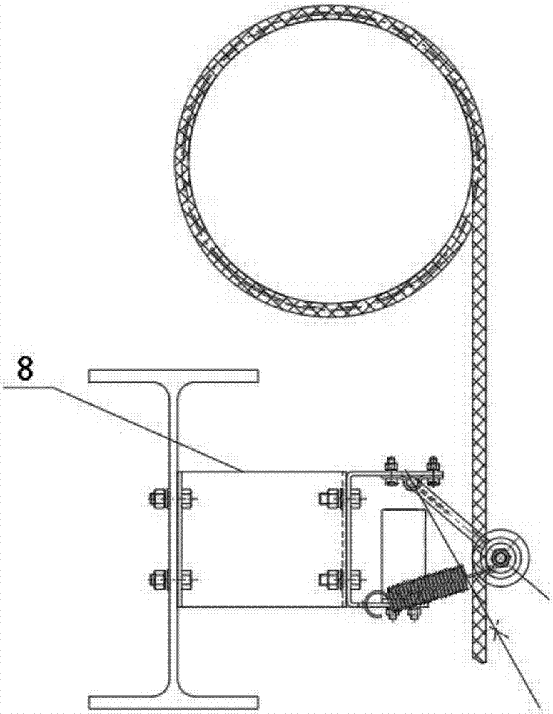 一种立体车库的钢丝绳后吊点防松装置的制作方法