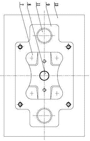 一种后桥弹簧板座压印模具的制作方法