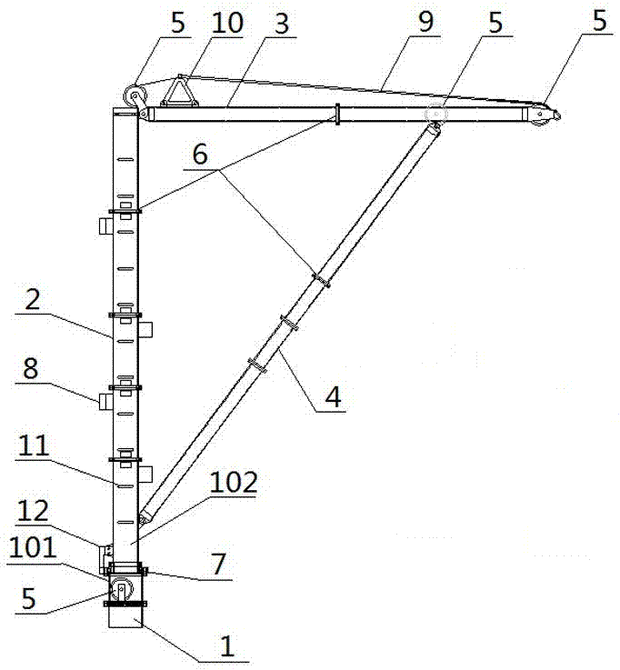 一种可拆装扒杆的制作方法