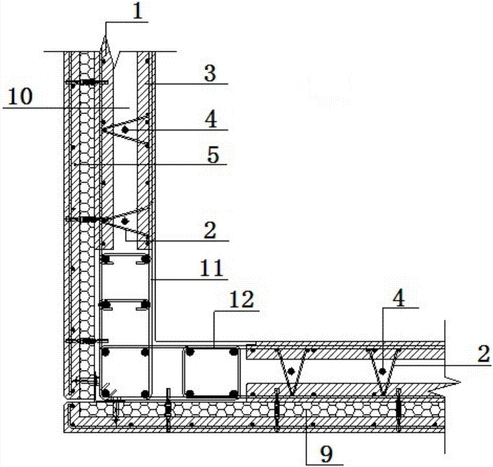 叠合外墙l型连接节点及其施工方法与流程