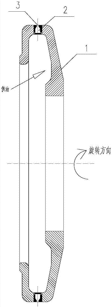 所述甩油盘1固定在发动机高压轴上,发动机工作时候甩油盘1