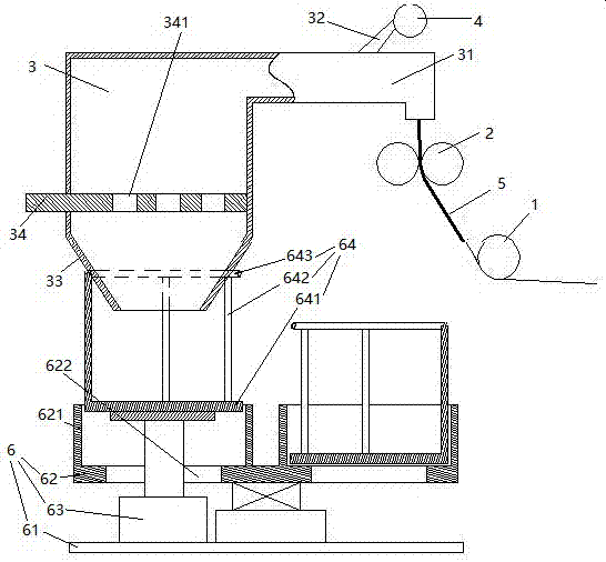 设换袋结构的收膜装置的制作方法