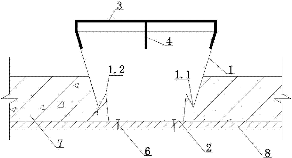 一种放线及泵管预留洞口折角形钢模的制作方法