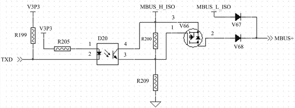 MBUS总线发送信号转换电路的制作方法