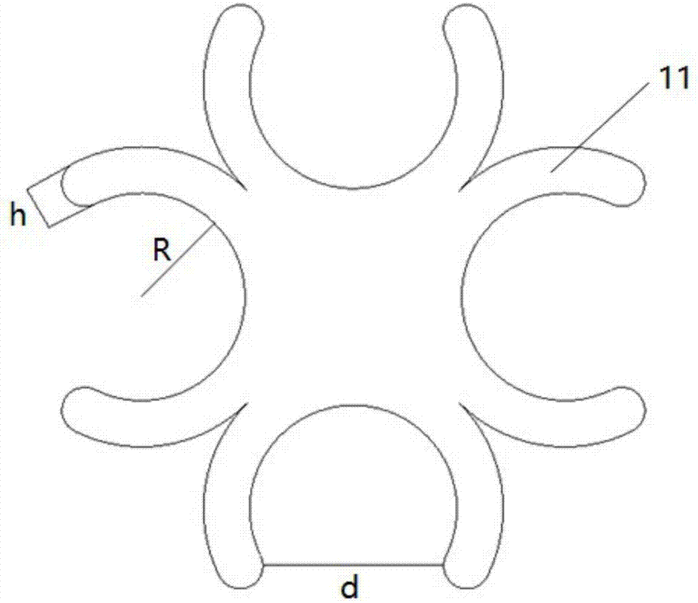 四线卡扣的制作方法