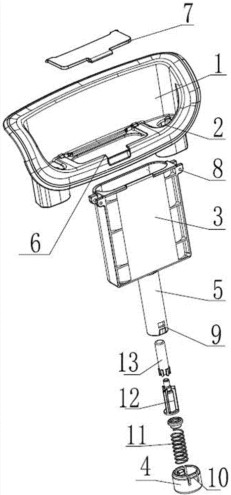一种用于拉杆箱上放置充电宝的拉杆结构的制作方法