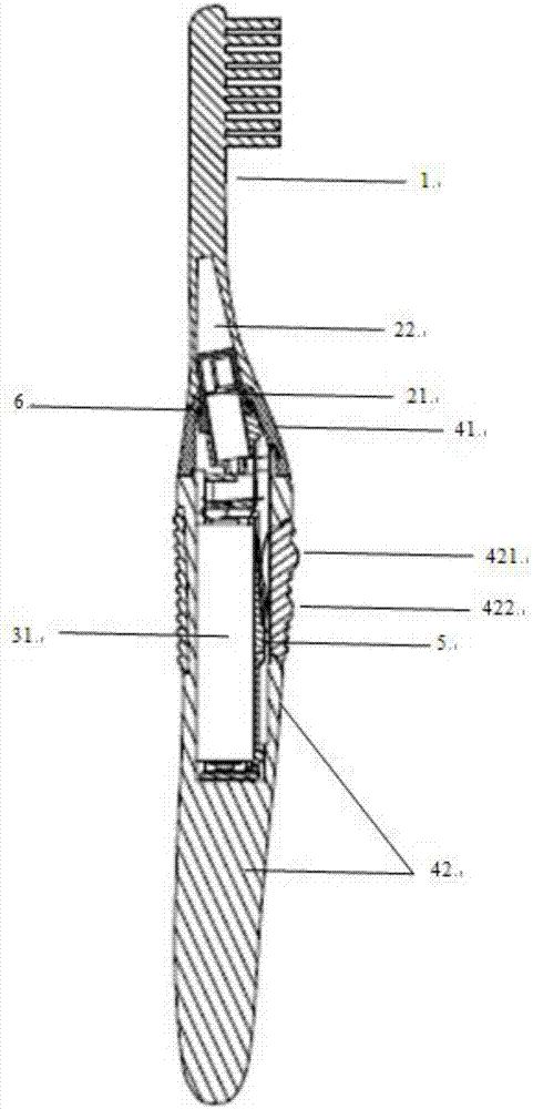 一种结构紧凑的电动牙刷的制作方法