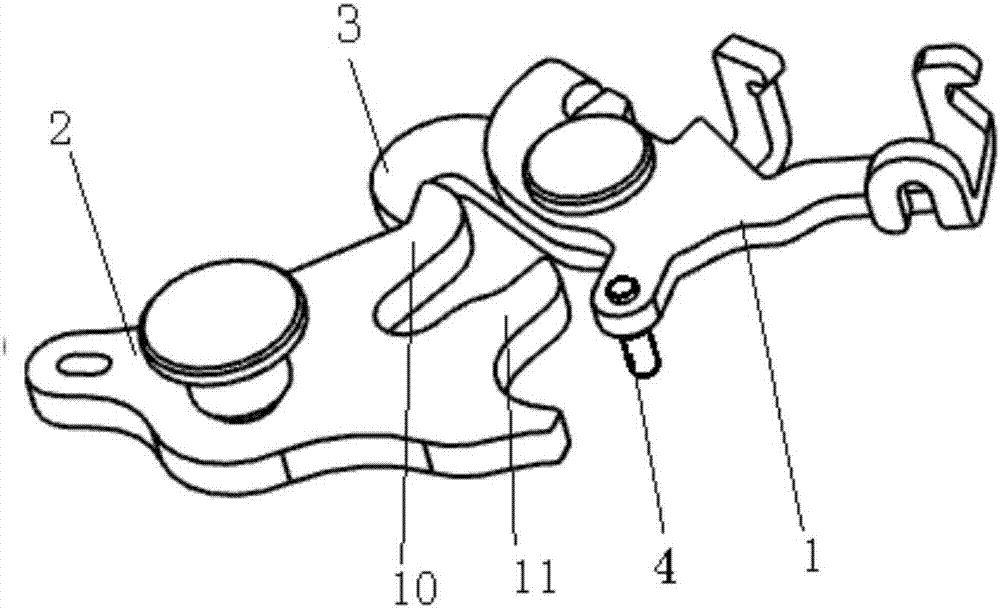 一种双拉结构机盖锁的制作方法