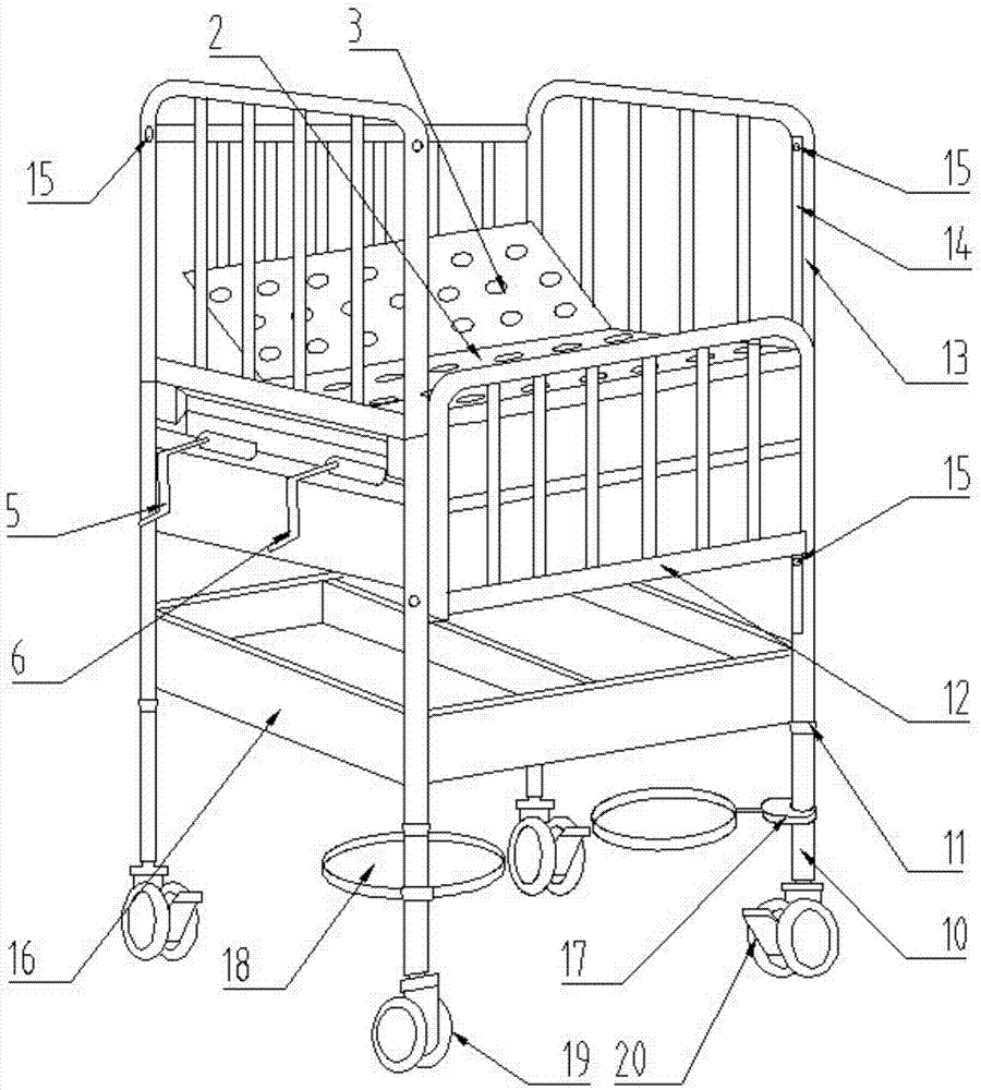 多功能病房专用婴儿床的制作方法