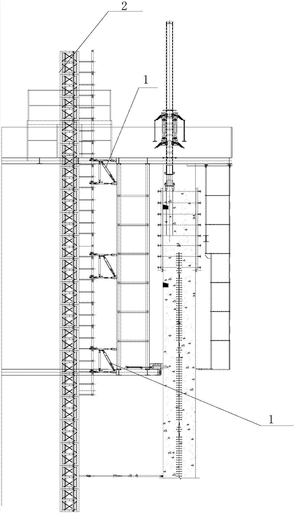 一种移动式超高层施工电梯导轨架附着装置及其施工方法与流程