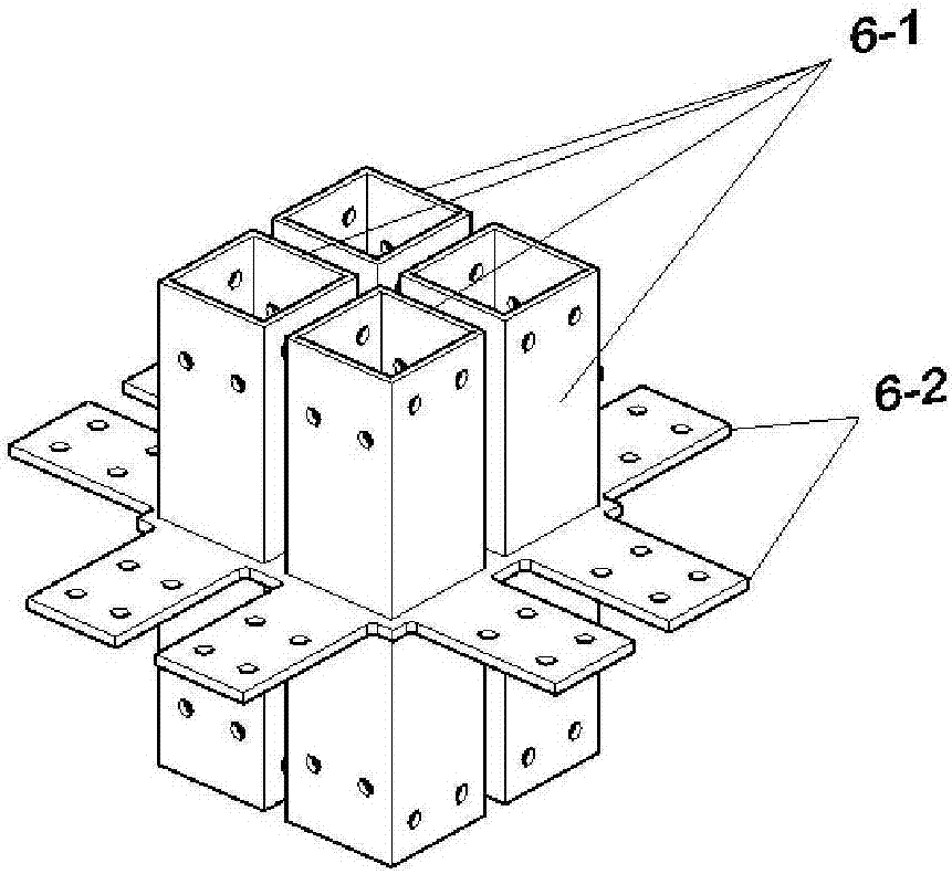 全螺栓纵横装配式模块建筑中部连接节点的制作方法