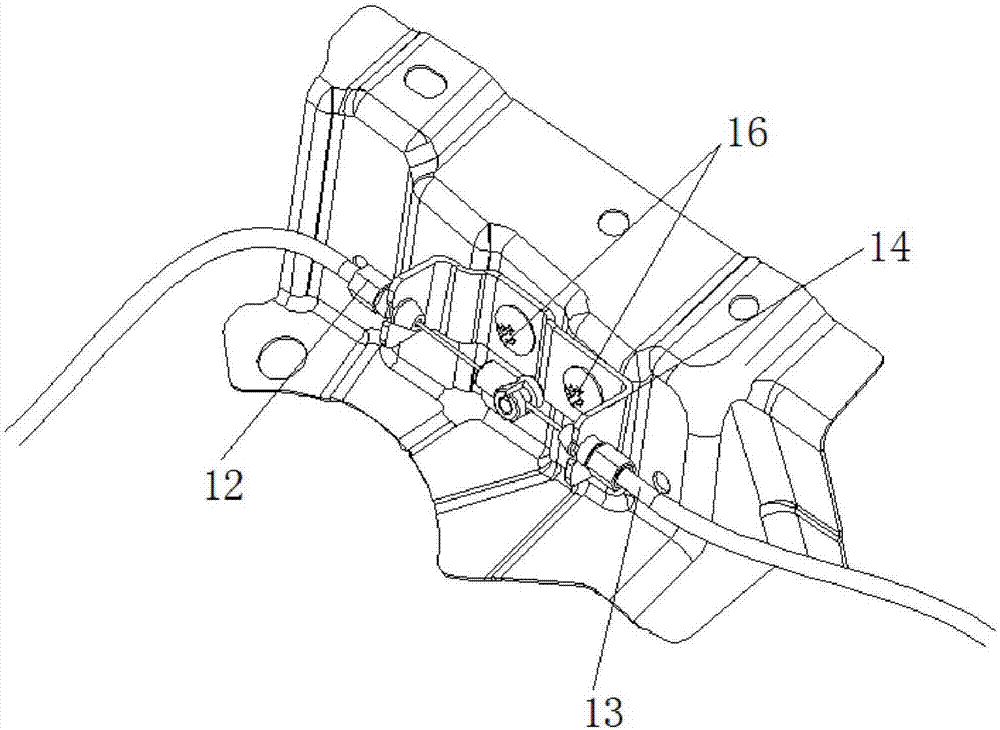 发动机罩锁拉线转接装置及拉线总成的制作方法