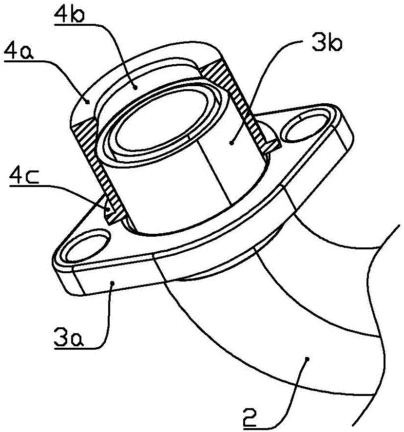 摩托车消声器上的连接弯管接口结构的制作方法