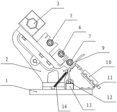 纺纱机摇架自动检测台座的制作方法