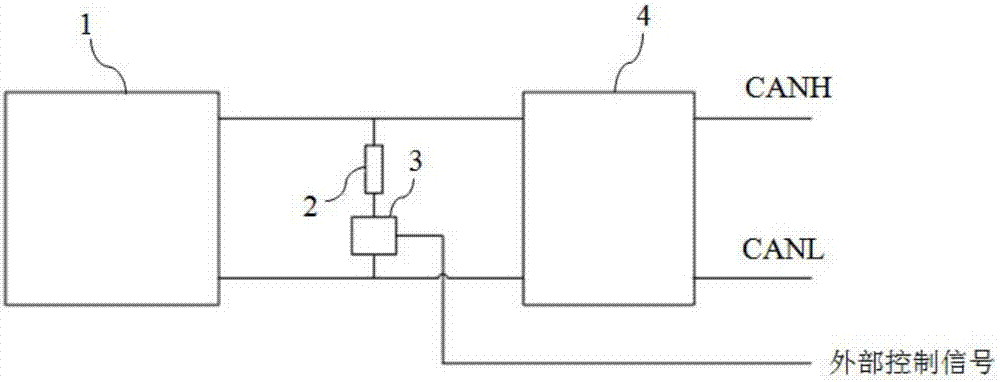 CAN通信电路终端电阻可控的控制器的制作方法
