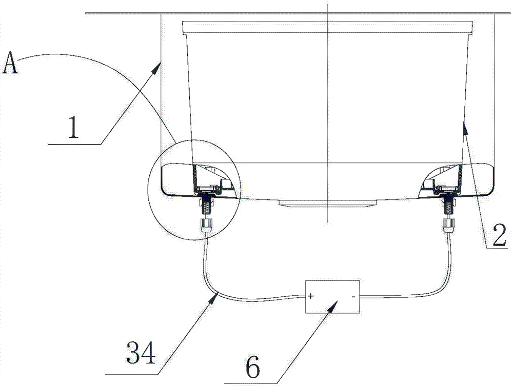 一种电解盆与水槽的连接结构的制作方法
