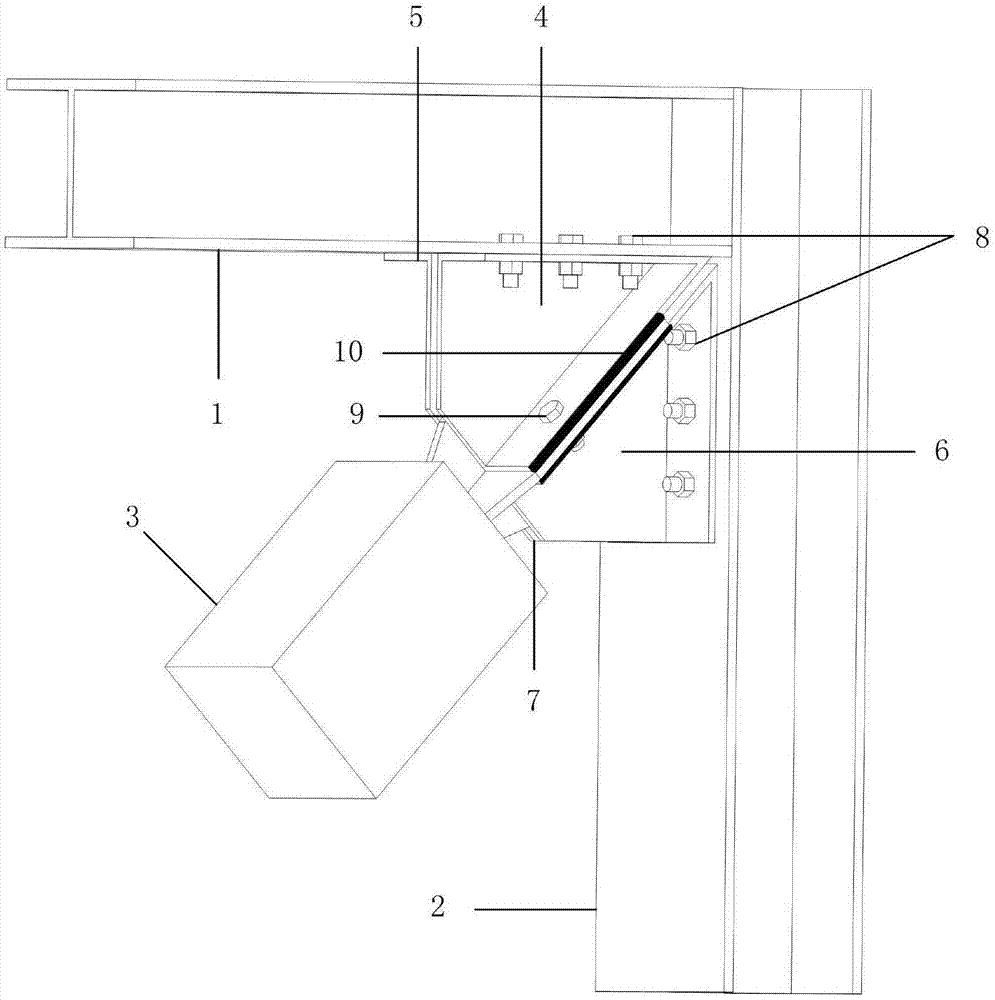 预制模块化屈曲约束支撑栓焊混合连接节点的制作方法