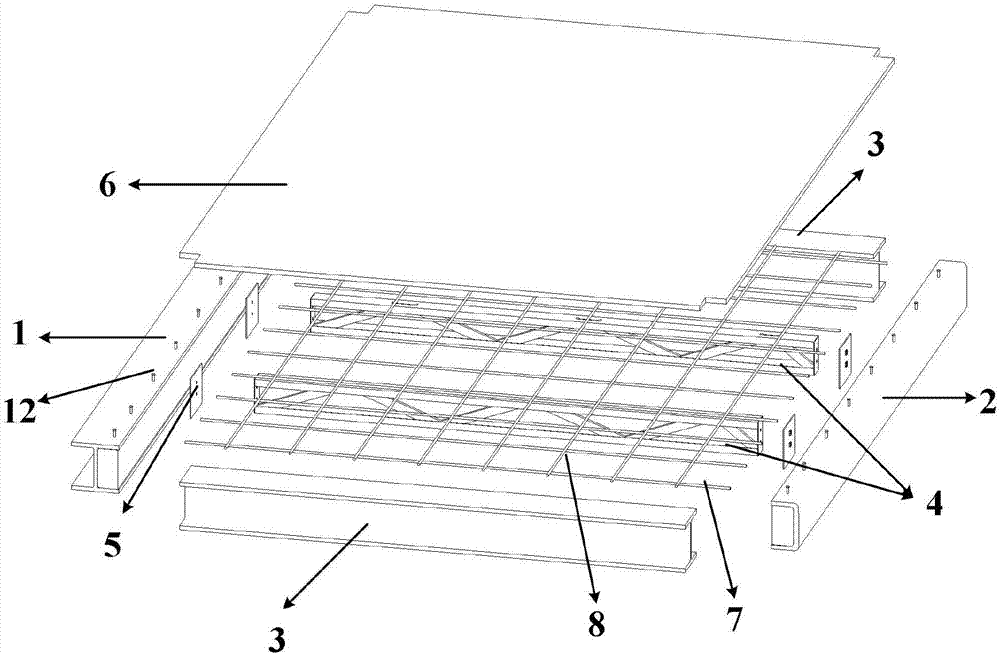 一种带平面桁架临时支撑的装配式大模块焊接叠合梁板的制作方法
