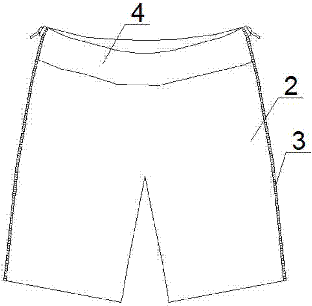 一种沙滩速干高弹纤维短裤的制作方法