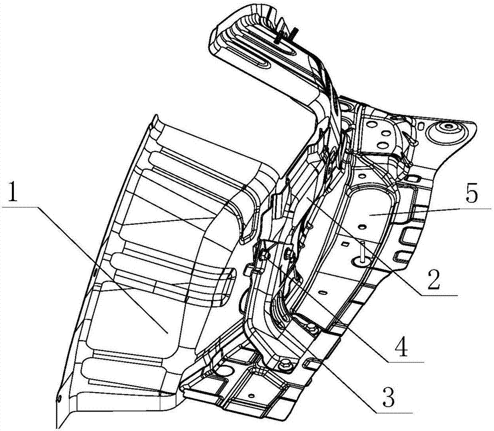 轮罩连接结构及车身结构的制作方法