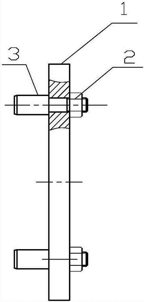 斜瓣止回阀阀盖凹槽深度及法兰螺栓孔位置检验器具的制作方法