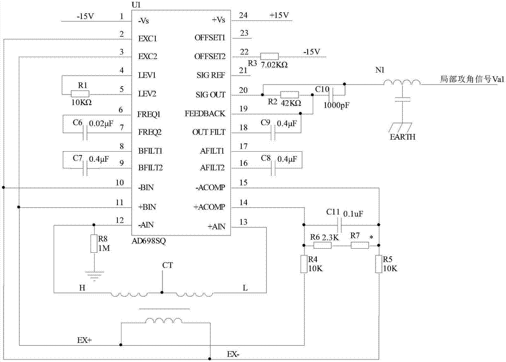 一种RVDT攻角传感器电路模块的制作方法