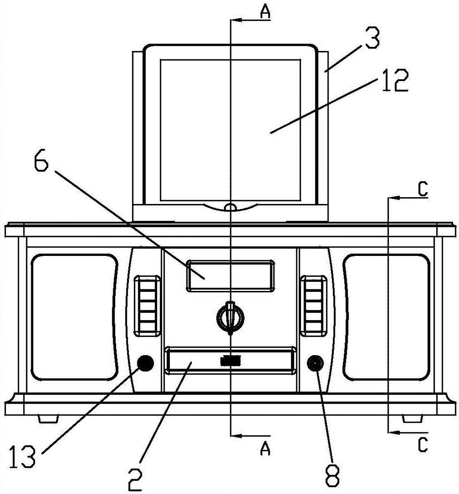 一种古典式播放机的托板连接器结构的制作方法