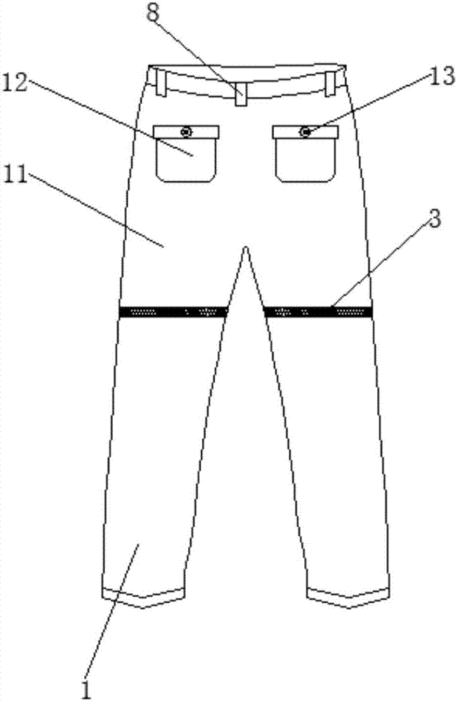 一种春夏两用便于被发现的裤子的制作方法