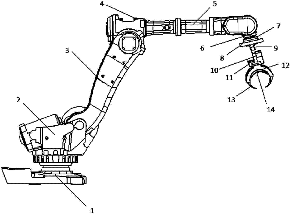 一种用于圆木旋切机的上料机械手臂的制作方法