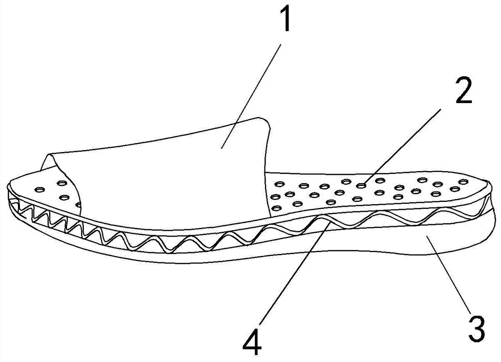 可透气的拖鞋的制作方法