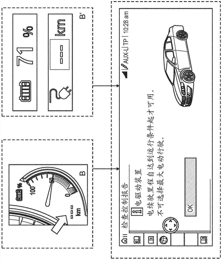 用于在机动车中显示剩余续驶里程的显示单元的制作方法
