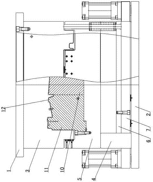 大客车空调底座模具镶块互换机构的制作方法