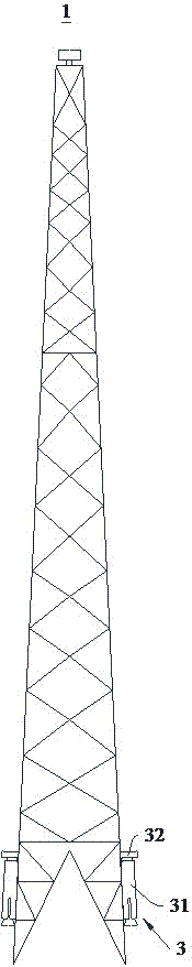 一种边坡直线杆塔的制作方法