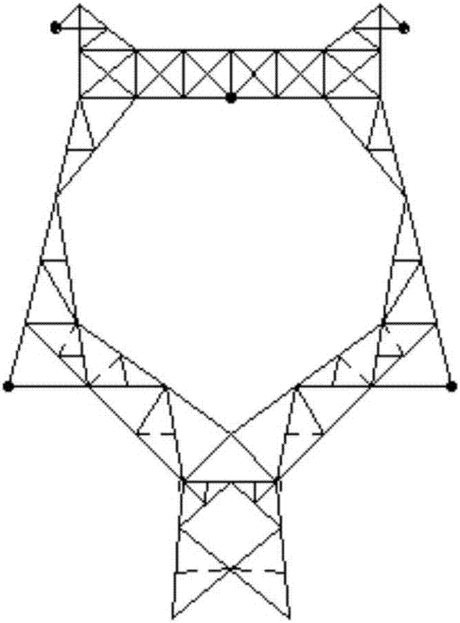 一种猫头塔的拱形横担塔头的制作方法