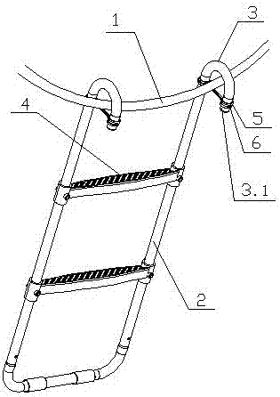 带安全锁的蹦床用梯子的制作方法