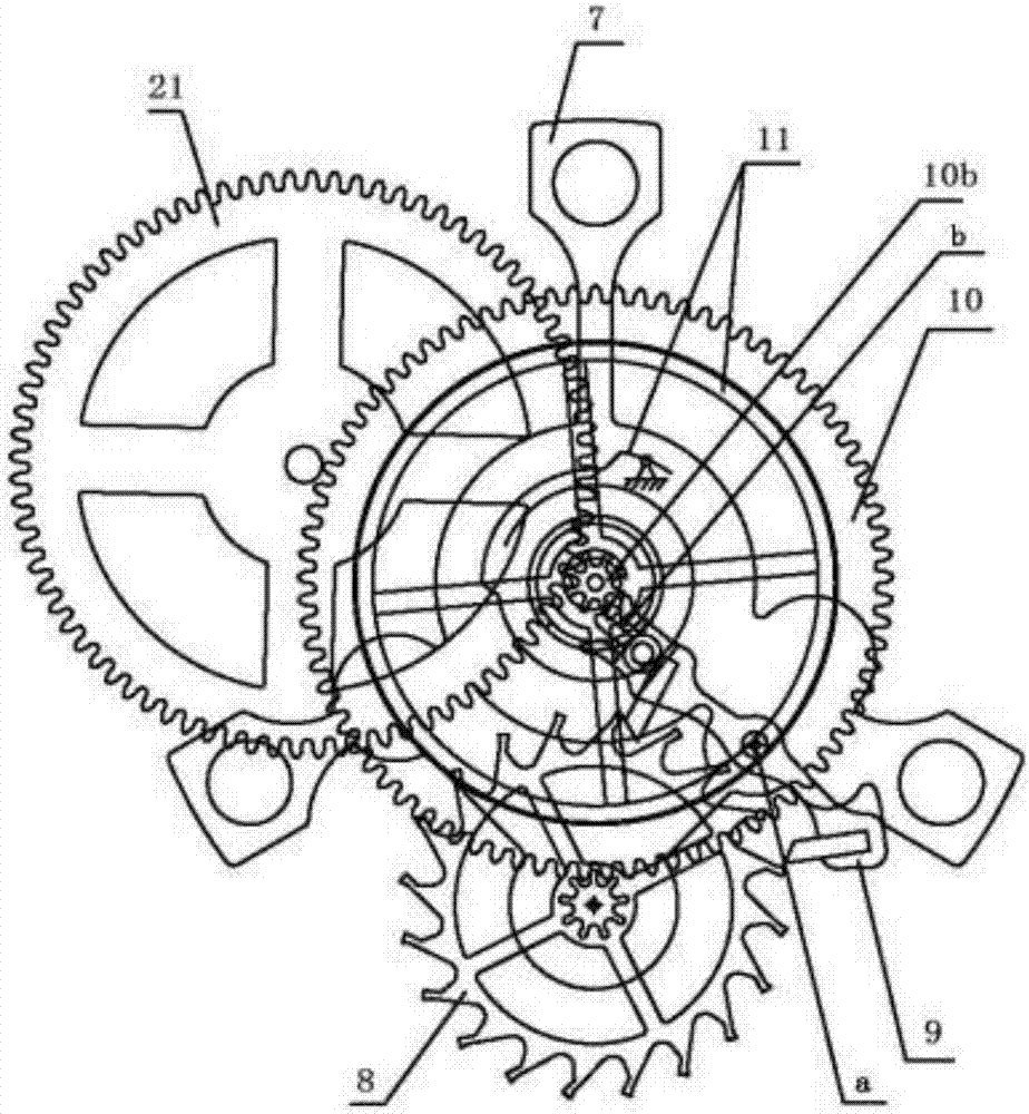 椭圆形球体笼架式双轴旋转擒纵调速机构及钟表的制作方法