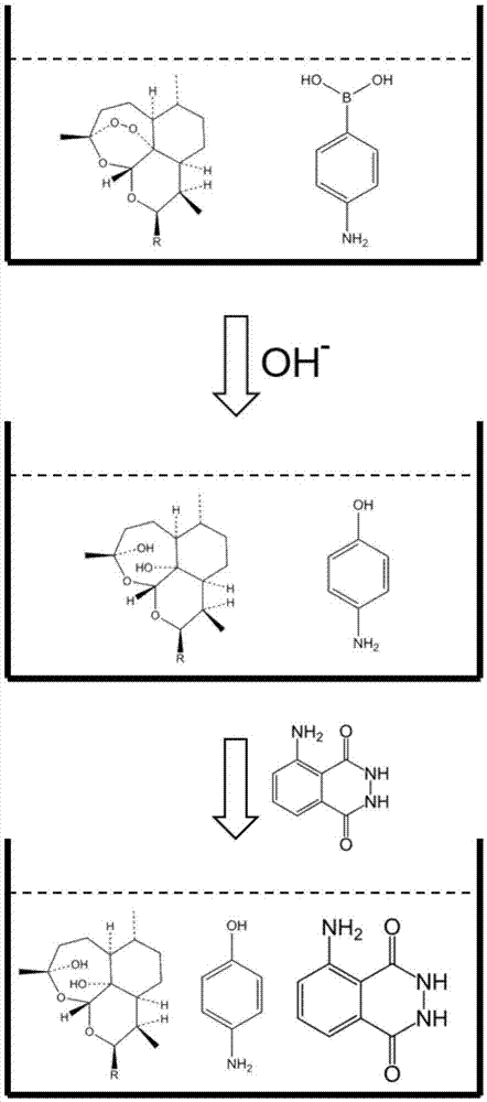 一种阵列式电化学发光传感器及采用电化学发光法测定青蒿素类化合物的