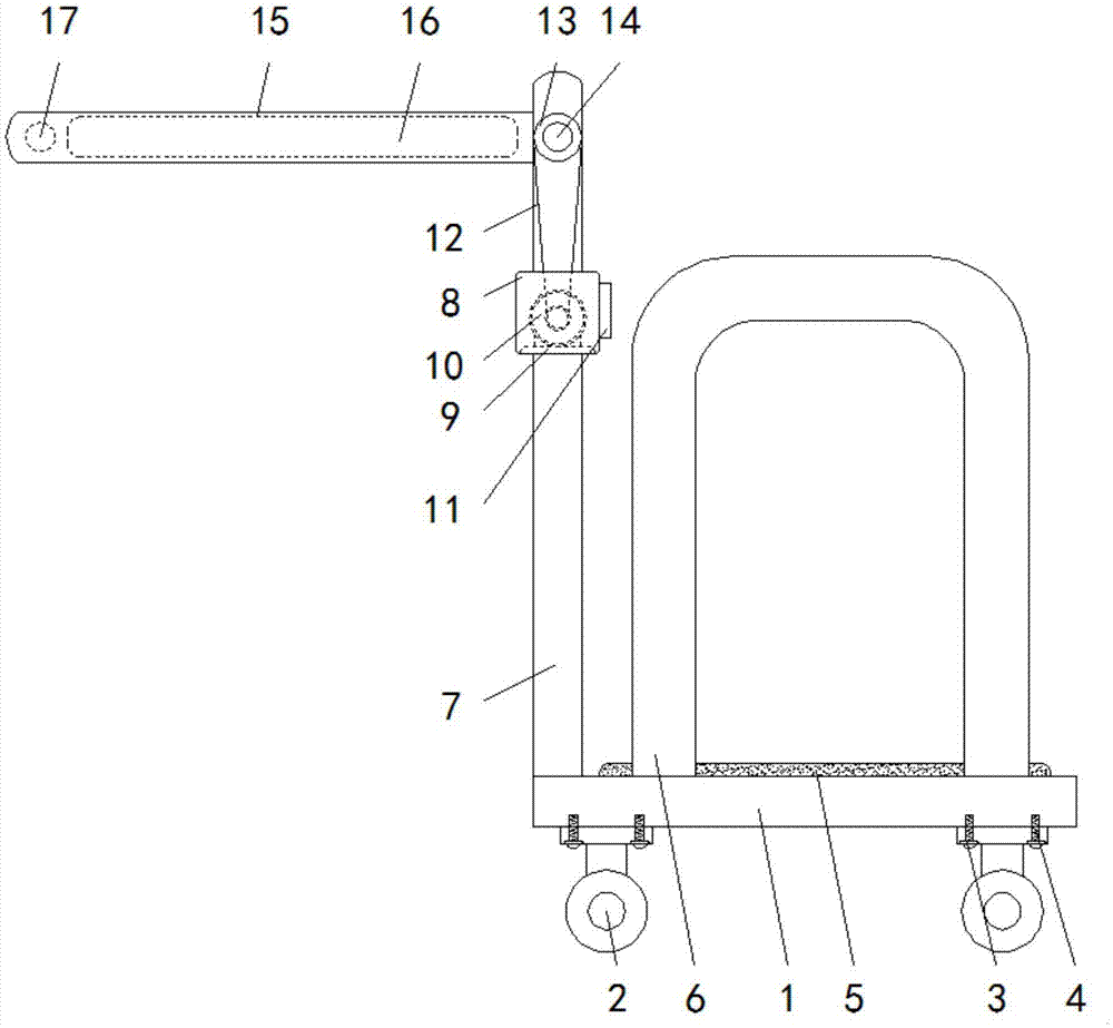 一种用于舞蹈训练的压腿装置的制作方法