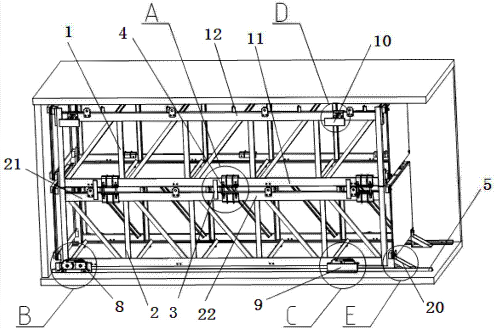一种用于集装箱运输的自动扶梯桁架固定结构的制作方法
