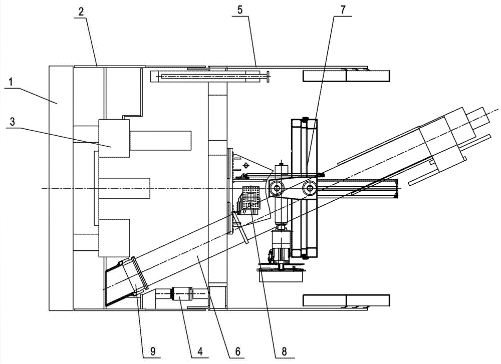 一种带螺旋输送机浮动支承装置的盾构机的制作方法