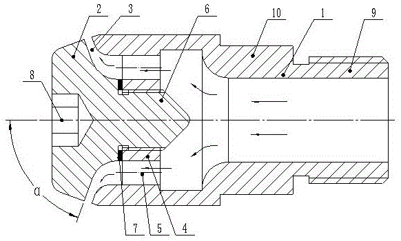 一种钢管内壁除鳞喷嘴的制作方法