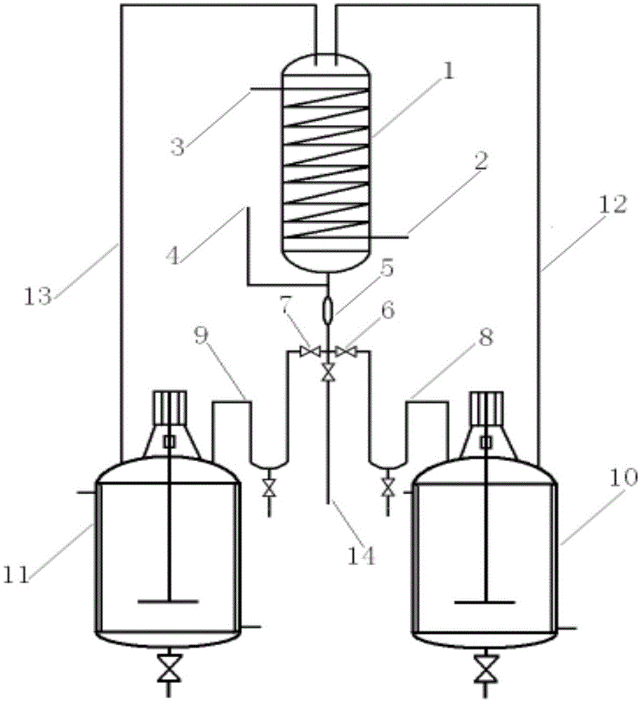 一种二釜共用的回流蒸馏中试装置的制作方法