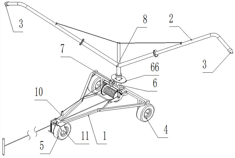 可牵引式旋翼喷灌机的旋转装置的制作方法