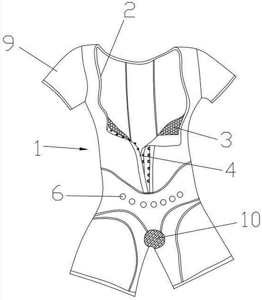 一种连体束身衣的制作方法