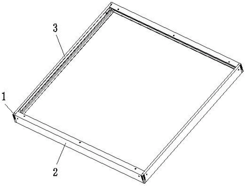 一种LED面板灯免螺丝明装框的制作方法